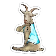 drawn cartoon cute horned goat